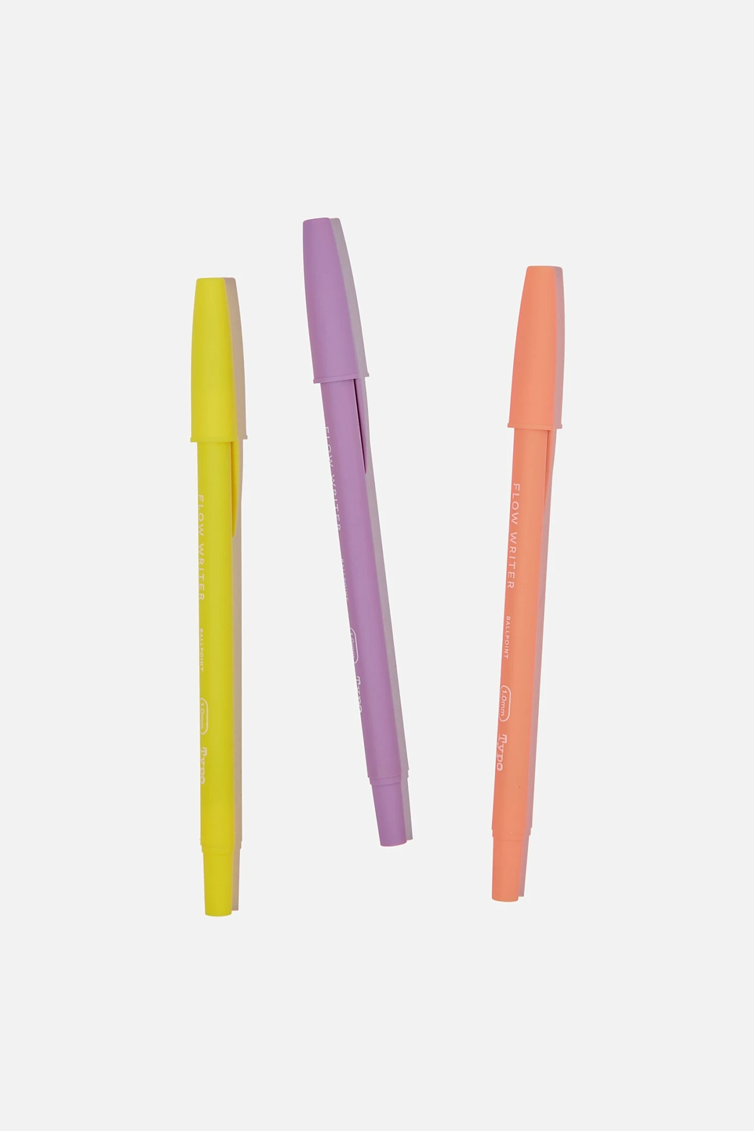 Typo Pens & Markers Blue Ink Flow Writer Pen 3Pk 3 Typo Pens & Markers Blue Ink Flow Writer Pen 3Pk