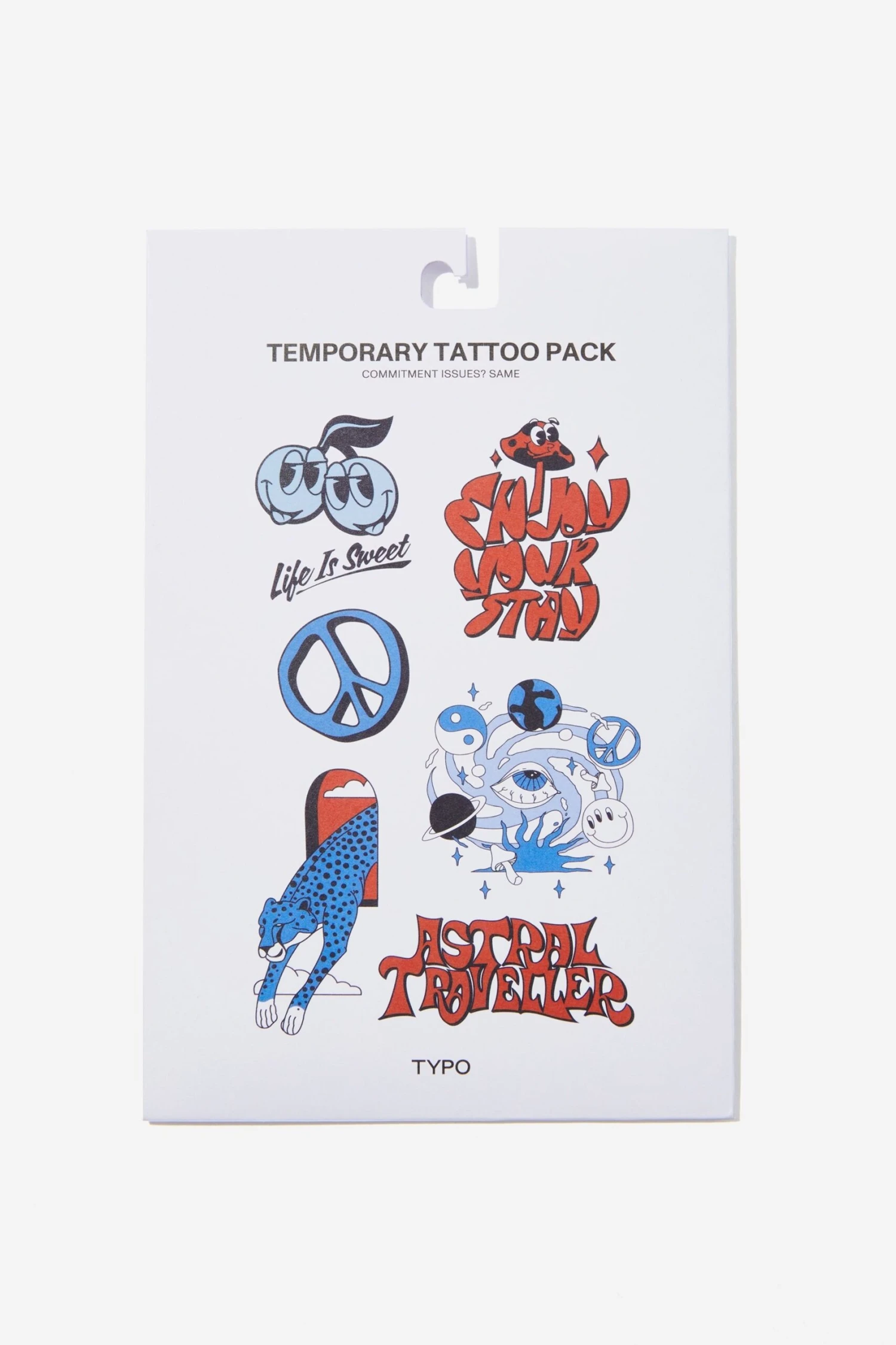 Typo Pencil Cases & Accessories Temporary Tattoo Pack 4 Typo Pencil Cases & Accessories Temporary Tattoo Pack - Image 2